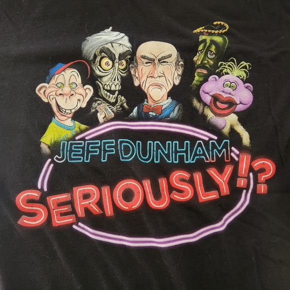 M Jeff Dunham Seriously!? TOUR SHIRT 100% Cotton Comedy Tour Gift Fan Seriously - Picture 2 of 4